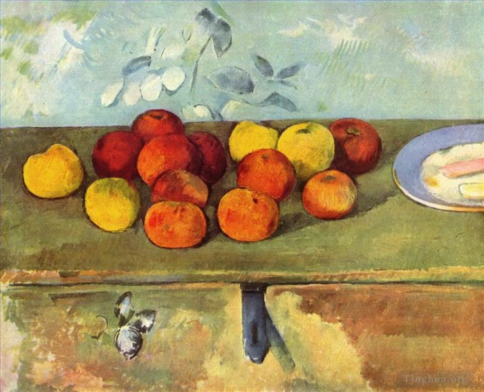 Paul Cezanne Oil Painting - Apples and Biscuits