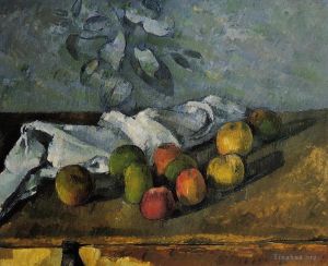Artist Paul Cezanne's Work - Apples and a Napkin