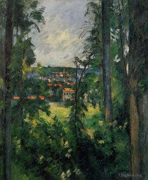 Artist Paul Cezanne's Work - Auvers View from Nearby