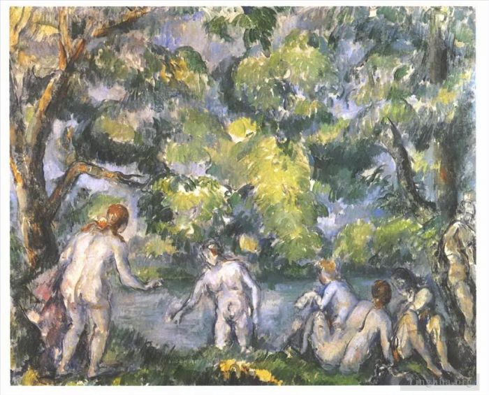 Paul Cezanne Oil Painting - Bathers