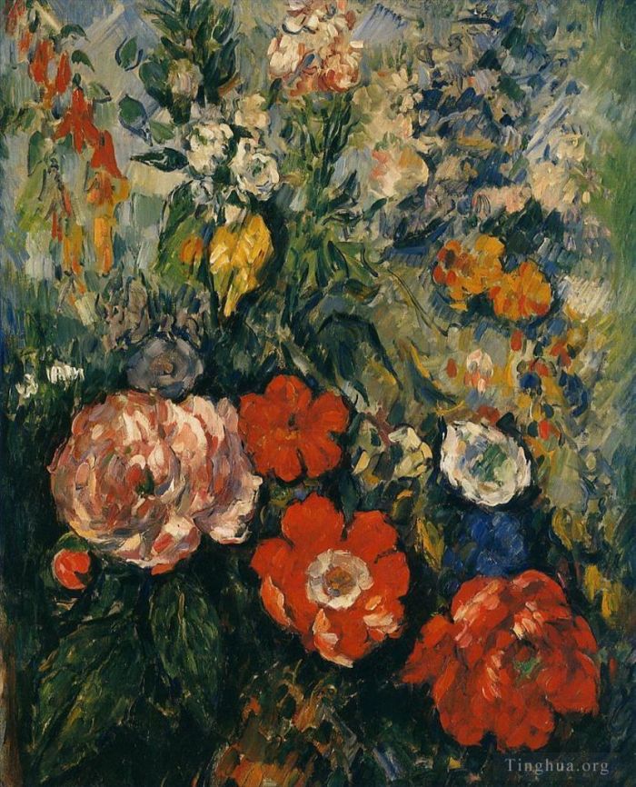Paul Cezanne Oil Painting - Bouquet of Flowers