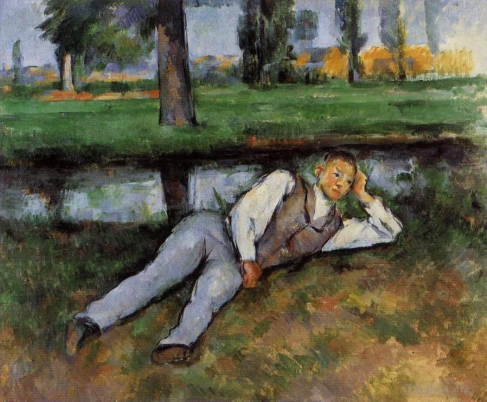 Paul Cezanne Oil Painting - Boy Resting
