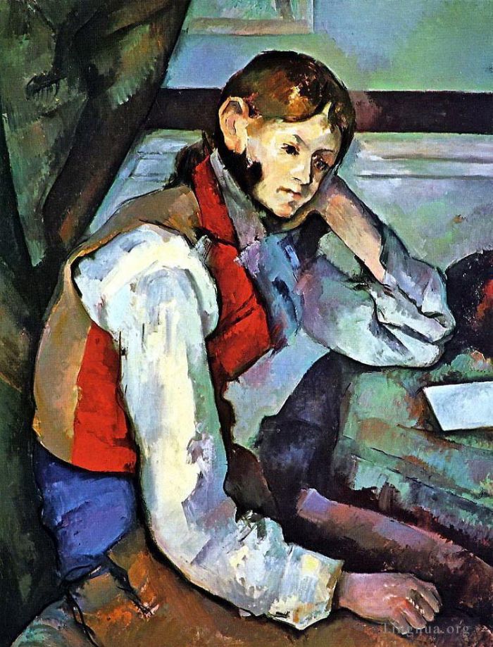 Paul Cezanne Oil Painting - Boy in a Red Vest
