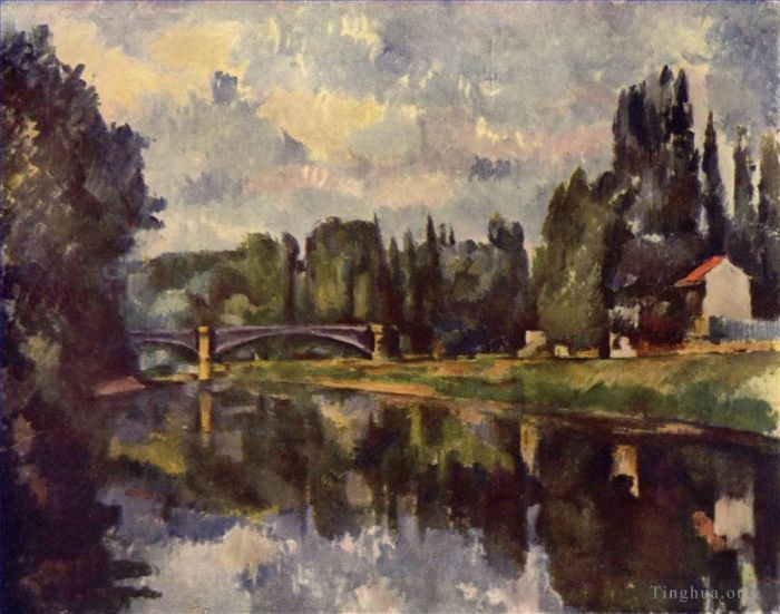 Paul Cezanne Oil Painting - Bridge over the Marne