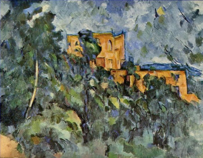 Paul Cezanne Oil Painting - Chateau Noir 2