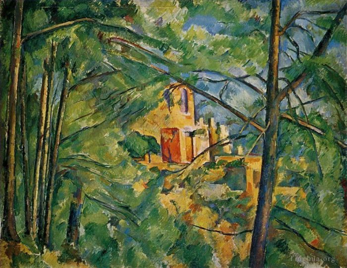 Paul Cezanne Oil Painting - Chateau Noir 3