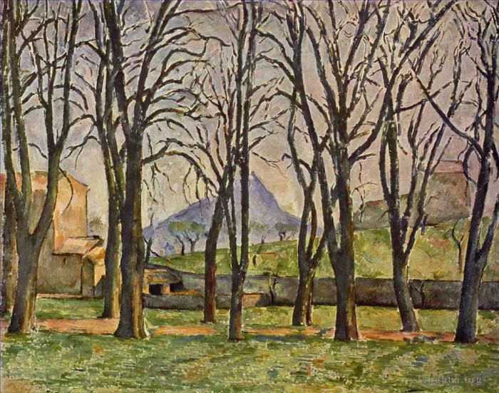 Paul Cezanne Oil Painting - Chestnut Trees at the Jas de Bouffan