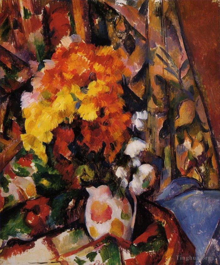 Paul Cezanne Oil Painting - Chrysanthemums