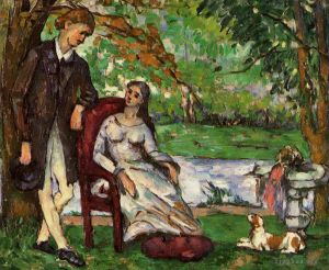 Artist Paul Cezanne's Work - Couple in a Garden