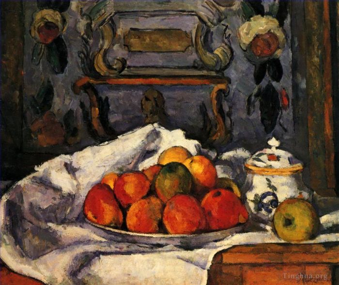 Paul Cezanne Oil Painting - Dish of Apples