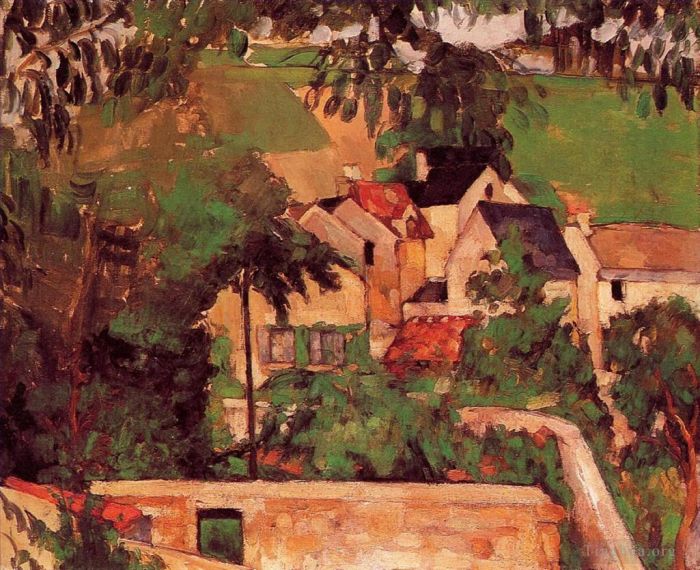 Paul Cezanne Oil Painting - Etude Paysage a Auvers