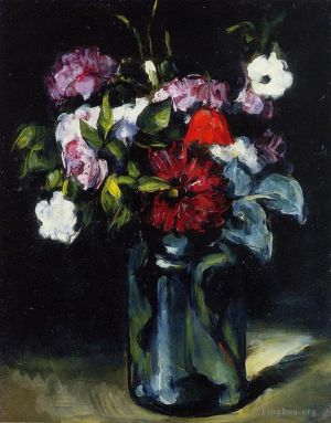 Artist Paul Cezanne's Work - Flowers in a Vase 2