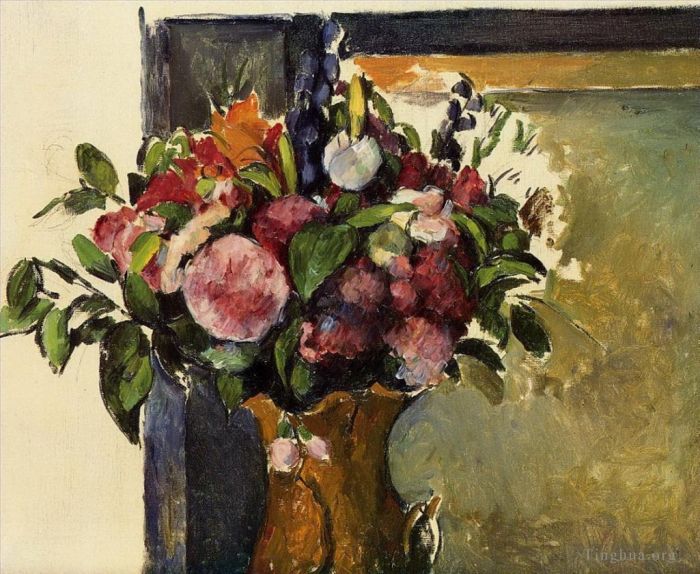 Paul Cezanne Oil Painting - Flowers in a Vase