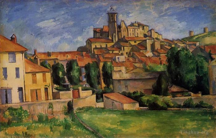 Paul Cezanne Oil Painting - Gardanne Horizontal View