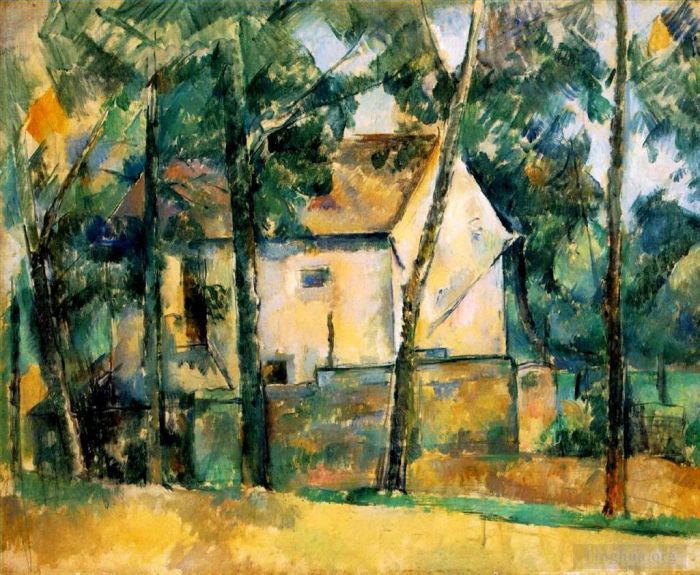 Paul Cezanne Oil Painting - House and Trees