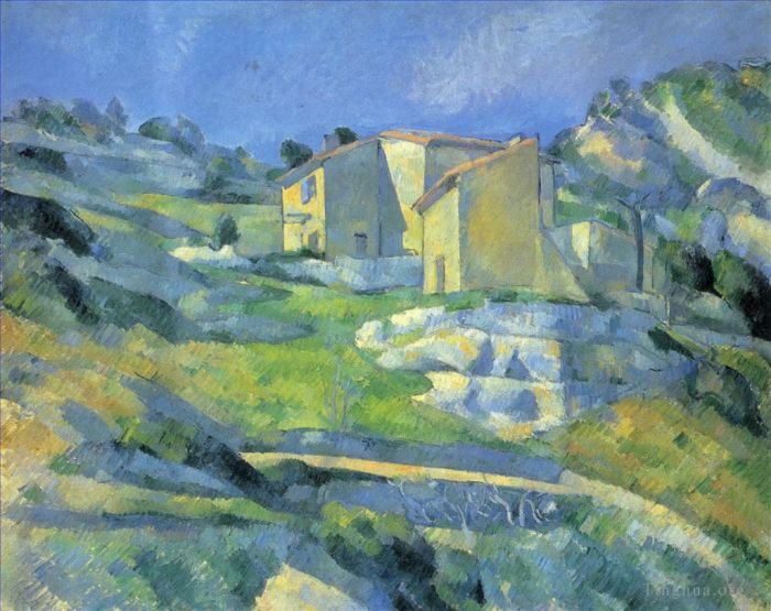 Paul Cezanne Oil Painting - Houses at the LEstaque