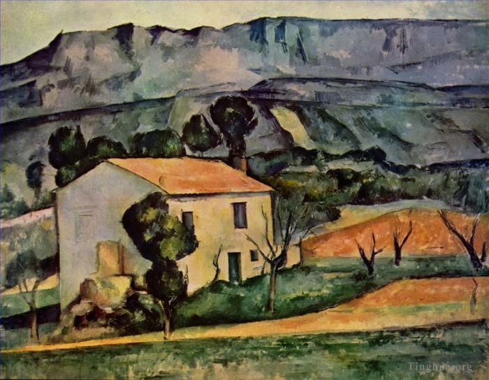 Paul Cezanne Oil Painting - Houses in Provence near Gardanne