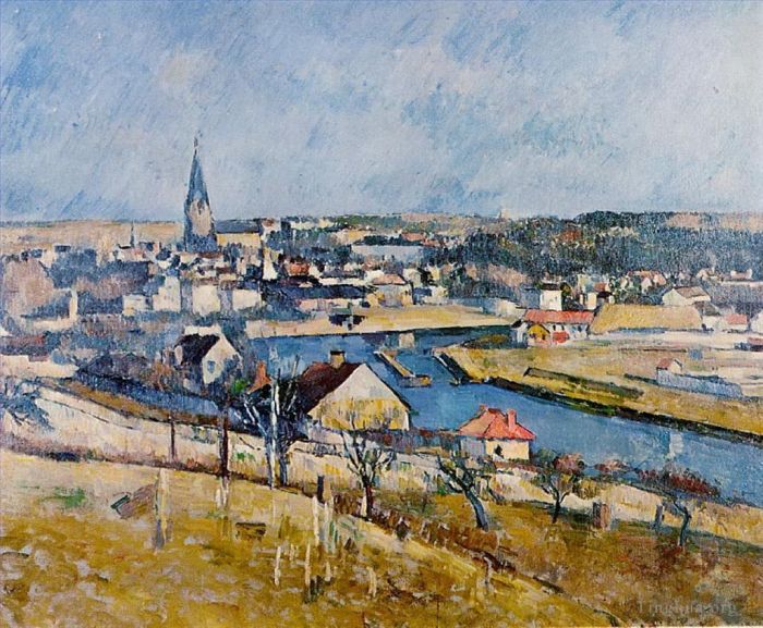 Paul Cezanne Oil Painting - Ile de France Landscape 2