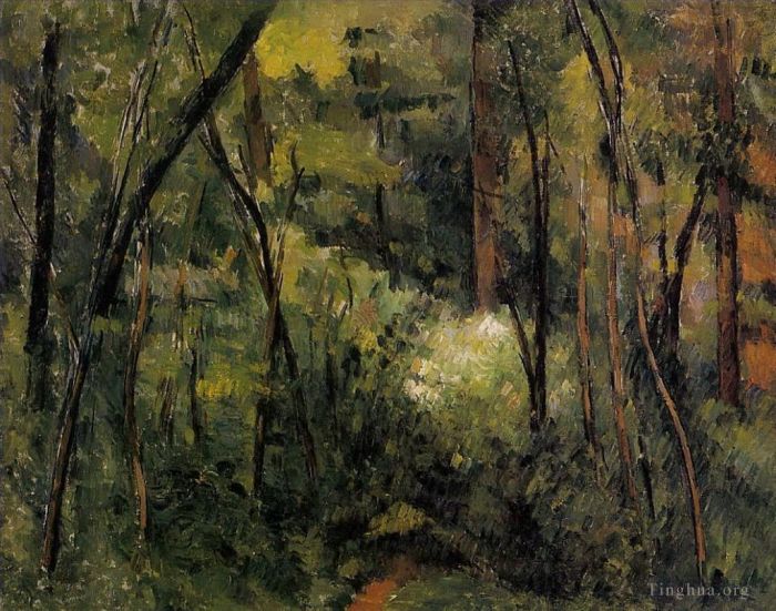 Paul Cezanne Oil Painting - In the Woods 2