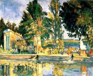 Artist Paul Cezanne's Work - Jas de Bouffan the pool