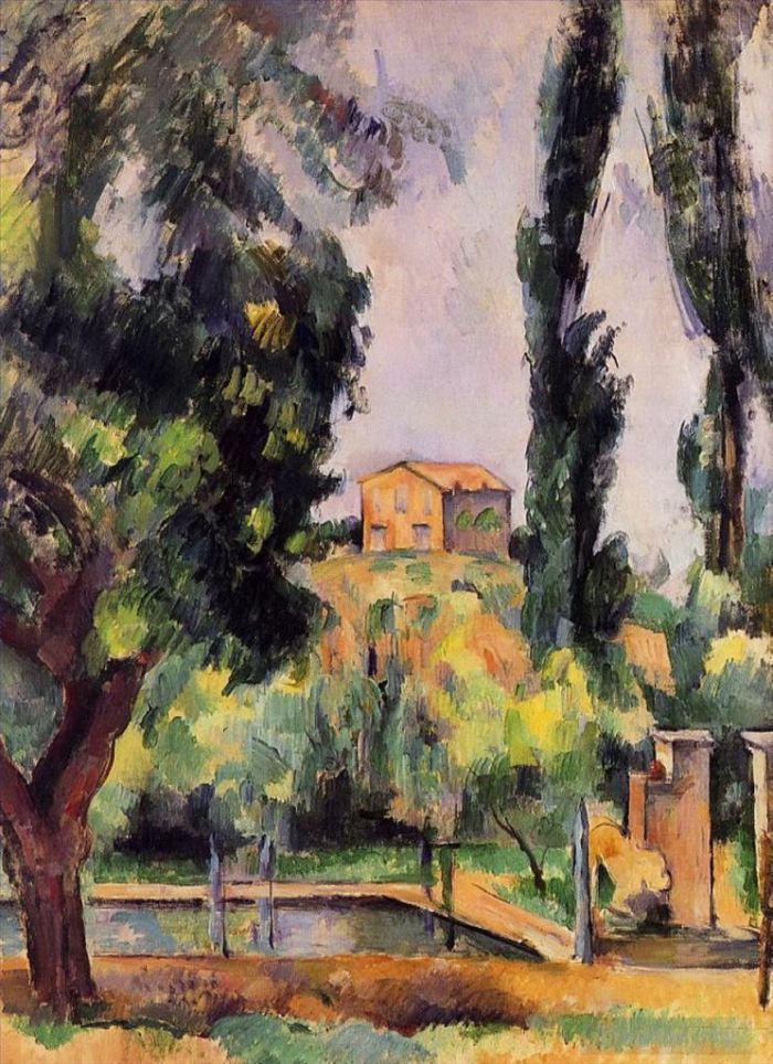 Paul Cezanne Oil Painting - Jas de Bouffan