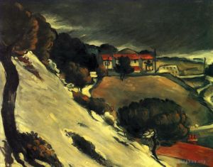 Artist Paul Cezanne's Work - L Estaque under Snow