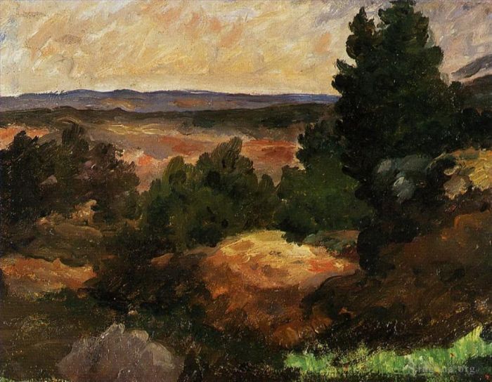 Paul Cezanne Oil Painting - Landscape 1867