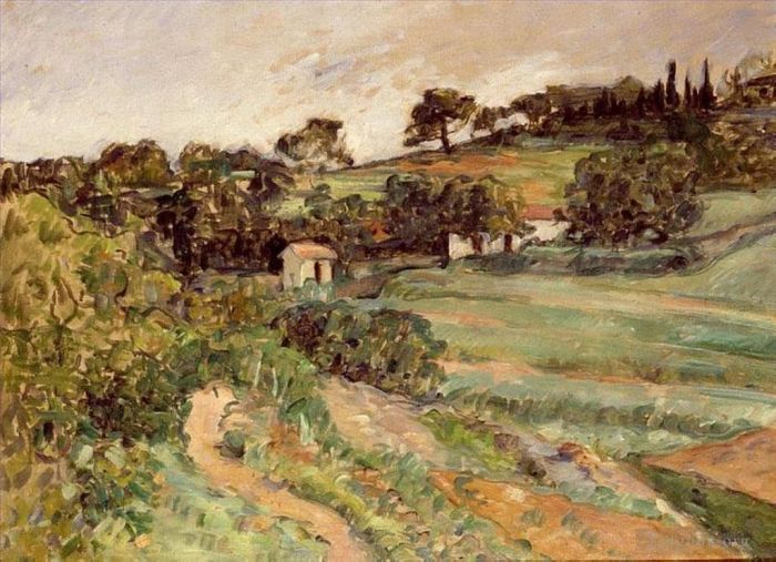 Paul Cezanne Oil Painting - Landscape in Provence