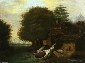 Artist Paul Cezanne's Work - Landscape with Mill