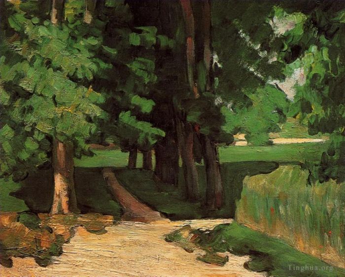 Paul Cezanne Oil Painting - Lane of Chestnut Trees at the Jas de Bouffan
