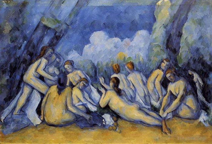 Paul Cezanne Oil Painting - Bathers