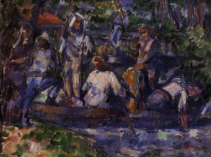 Paul Cezanne Oil Painting - Leaving on the Water