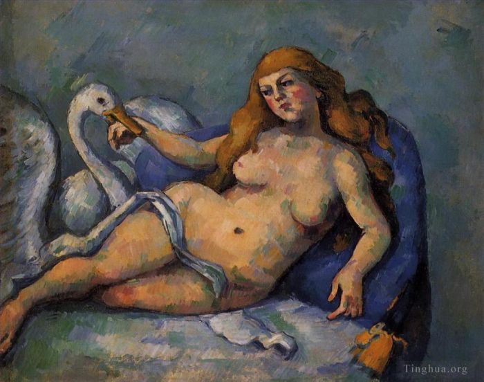 Paul Cezanne Oil Painting - Leda and the Swan