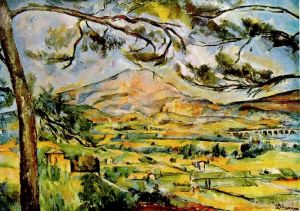 Artist Paul Cezanne's Work - Montagne Sainte-Victoire with Large Pine