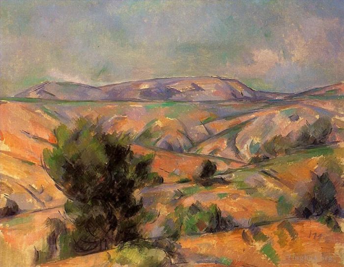 Paul Cezanne Oil Painting - Mount Sainte Victoire Seen from Gardanne