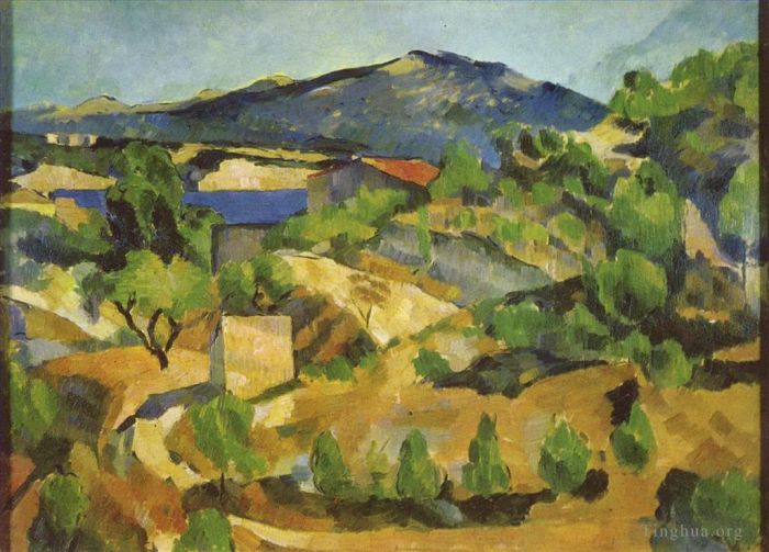 Paul Cezanne Oil Painting - Mountains in Provence L Estaque