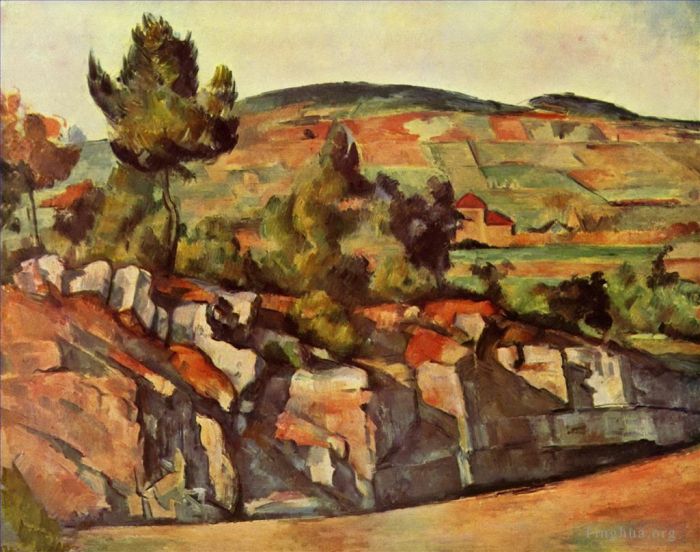 Paul Cezanne Oil Painting - Mountains in Provence