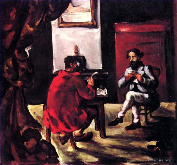 Paul Cezanne Oil Painting - Paul Alexis Reading at Zola House