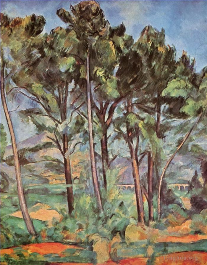 Paul Cezanne Oil Painting - Pine and Aqueduct