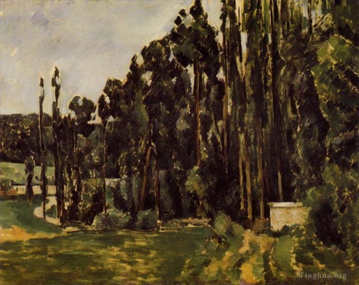 Paul Cezanne Oil Painting - Poplars