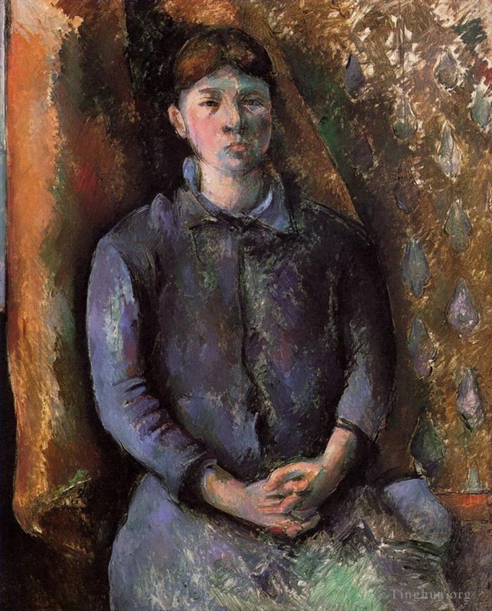 Paul Cezanne Oil Painting - Portrait of Madame Cezanne