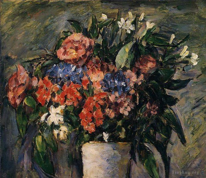 Paul Cezanne Oil Painting - Pot of Flowers