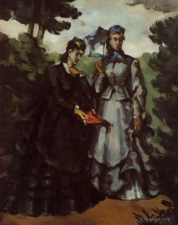 Paul Cezanne Oil Painting - Promenade