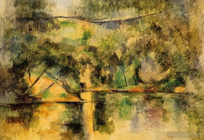 Paul Cezanne Oil Painting - Reflections in the Water