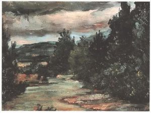 Artist Paul Cezanne's Work - River in the plain