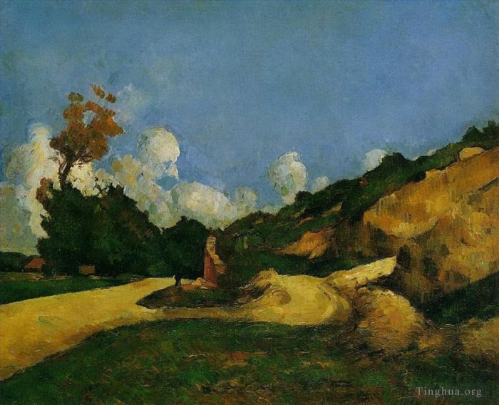 Paul Cezanne Oil Painting - Road 1871