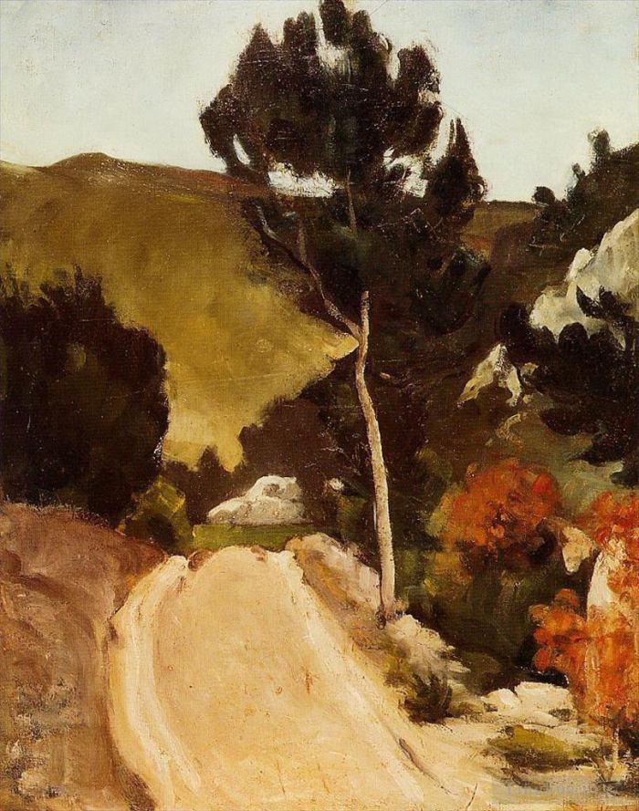 Paul Cezanne Oil Painting - Road in Provence