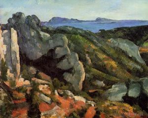 Artist Paul Cezanne's Work - Rocks at L Estaque