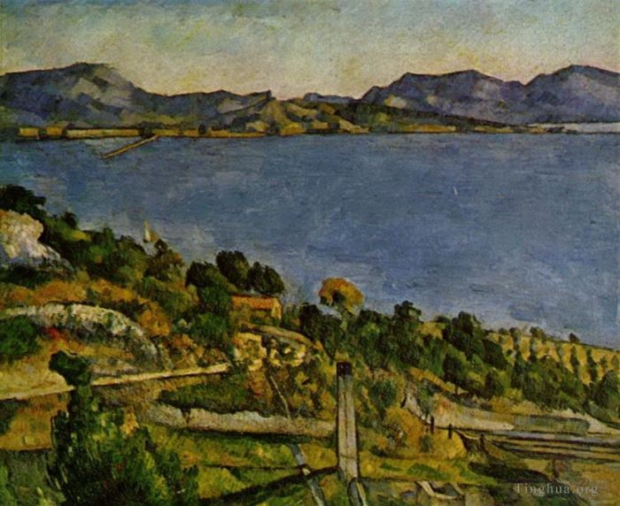 Paul Cezanne Oil Painting - Sea at L Estaque