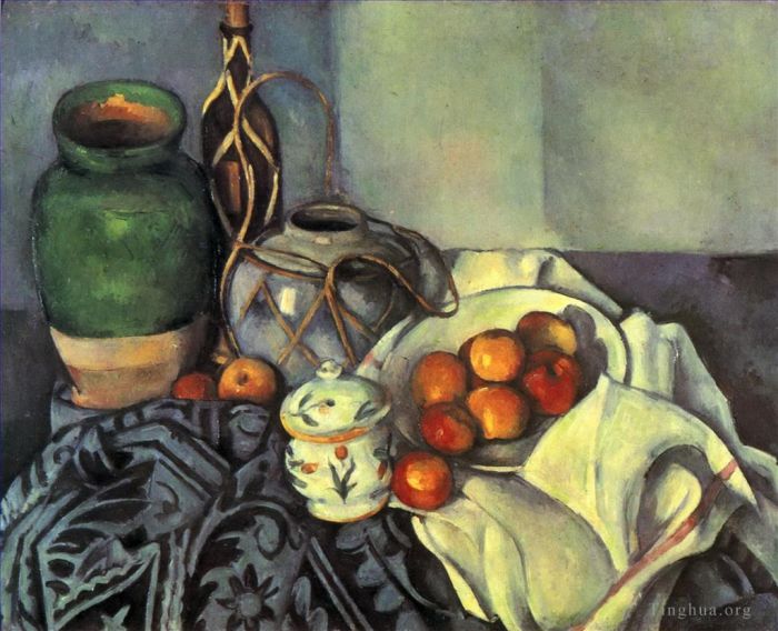 Paul Cezanne Oil Painting - Still Life with Apples 1894